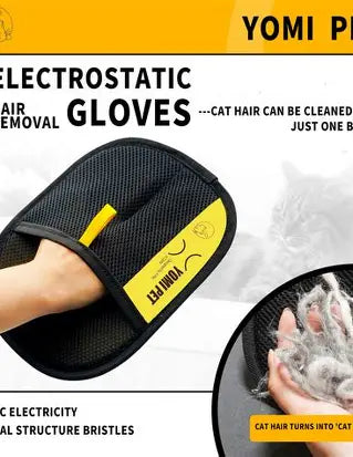 Purrvex™ Pet Hair Removal Glove for Cats & Dog Grooming Gloves for Pet Hair, Cat Grooming Gloves for Hair Removal, Reusable Pets Hair Remover Glove, Removal Gloves for Pets Hair (2 PCS)